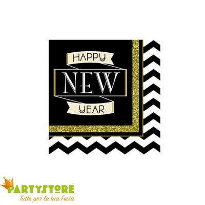 TovagliolI 33 x 33 cm Midnight Celebration 16 pz