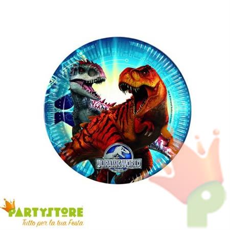 PIATTO 23CM JURASSIC WORLD 8PZ