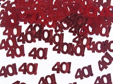 CORIANDOLI NUMERO 40 ROSSO 15GR