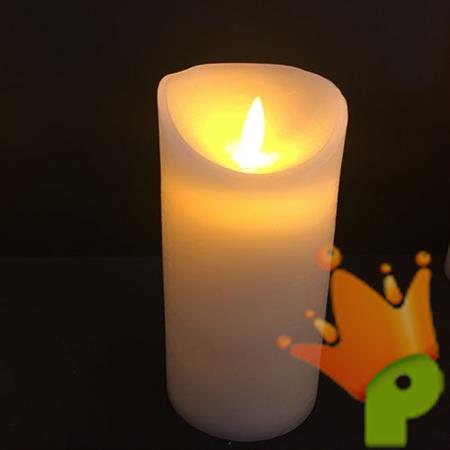 Candela Ø7,5cm Bianca Rustic LED CLASSIC Fiamma in movimento Tim