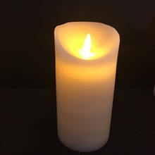 Candela Ø7,5cm Bianca Rustic LED CLASSIC Fiamma in movimento Tim