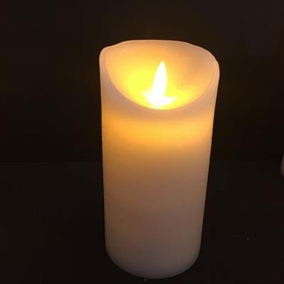 Candela Ø7,5cm Bianca Rustic LED CLASSIC Fiamma in movimento Tim