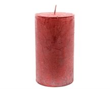 CANDELA RUSTICA ROSSO METAL D.6,8X7CM