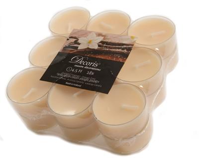 TEALIGHT CREMA ALLA VANIGLIA D.3,8X1,9CM 18PZ