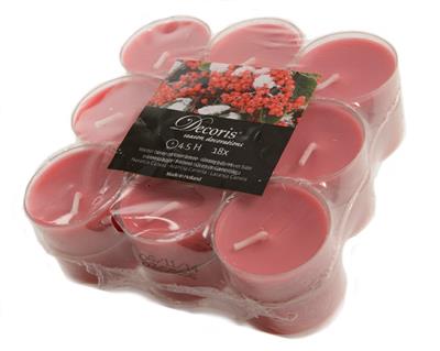 TEALIGHT ROSSI WINTERBERRY D.3,8X1,9CM 18PZ