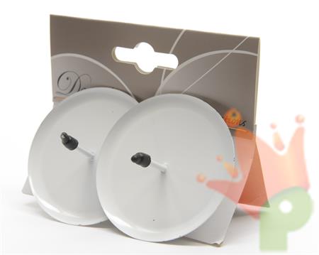 BASE PER CANDELA BIANCA 6CM 4PZ