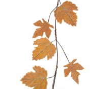 GHIRLANDA FOGLIE AUTUNNALI FROSTED 1,20 CM