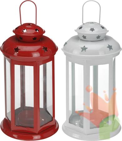 LANTERNA P/TEALIGHT 22X11 CM 2 ASS
