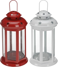 LANTERNA P/TEALIGHT 22X11 CM 2 ASS