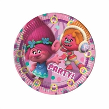 PIATTO 23 CM TROLLS 8 PZ