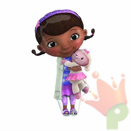 PALLONCINO SUPERSHAPE DOTTORESSA PELUCHE MUCSTUFFINS POSE