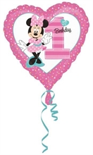 PALLONCINO MYLAR 18INCH MINNIE 1ST BIRTHDAT