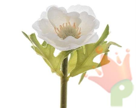 ANEMONE SETA CON GAMBO 35CM BIANCO