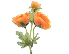 RANUNCULIS IN SETA CON GAMBO 28CM ARANCIO