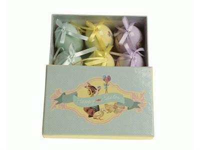 UOVA IN SCHIUMA CON GANCIO 6CM COLORI ASSORTITI 6PZ