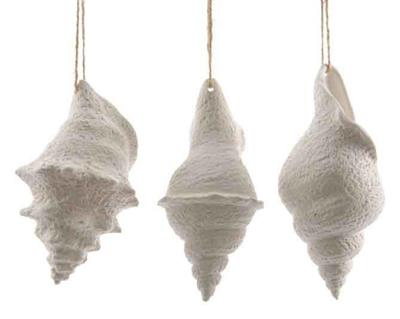 CONCHIGLIE DA APPENDERE 3ASS 12CM BIANCO