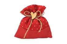 SACCHETTI CON APPL CUORE ROSSO 10PZ