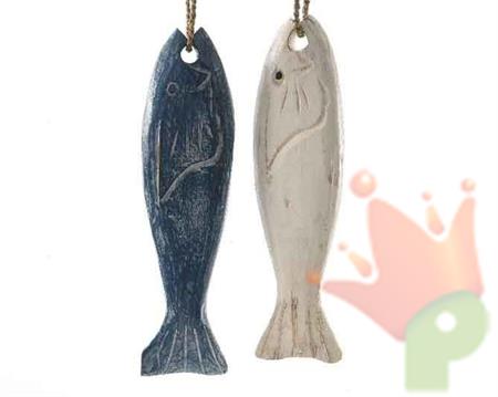 PESCE IN LEGNO DA APPENDERE 40CM ASS