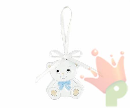 ORSETTO 4,5CM AZZURRO CON NASTRO 12PZ