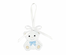 ORSETTO 4,5CM AZZURRO CON NASTRO 12PZ