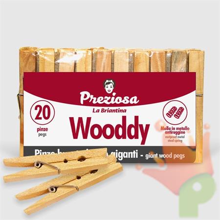PINZE BUCATO LEGNO GIGANTI WOODDY 20PZ