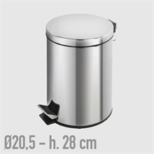 PATTUMIERA CYLINDER 5LT D.20,5CM H.28CM INOX