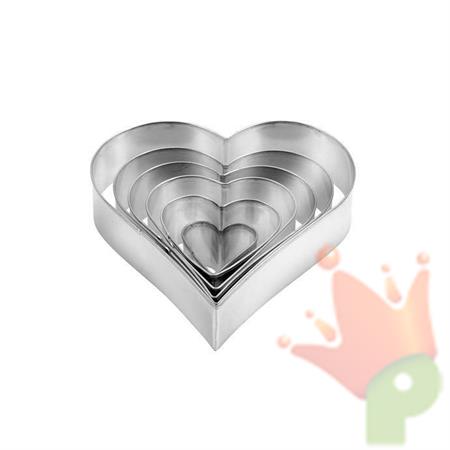 SET 6 TAGLIABISCOTTI CUORE DELICIA