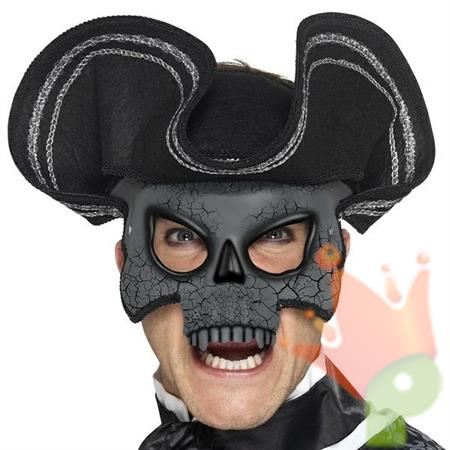 MASCHERA CON CAPPELLO PIRATA SCHELETRO