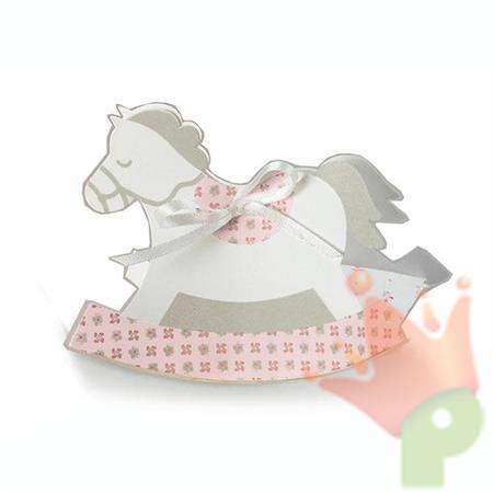 CAVALLUCCIO A DONDOLO 120X35X90 BLOOM ROSA 10PZ