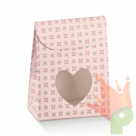 SCATOLINA SACCHETTO 60x35x80 BLOOM ROSA 10PZ