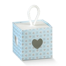 SCATOLINA CON CORDINO 50X50X50 BLOOM AZZURRO 10PZ