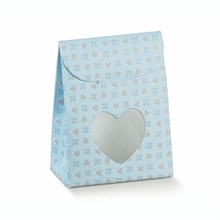 SCATOLINA SACCHETTO 60X35X80 BLOOM AZZURRO 10PZ