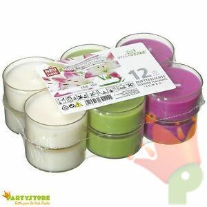 TEALIGHTS JUMBO 8H PROFUMAZIONE GIGLIO 12PZ