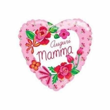 PALLONCINO MYLAR 18INCH CUORE AUGURI MAMMA