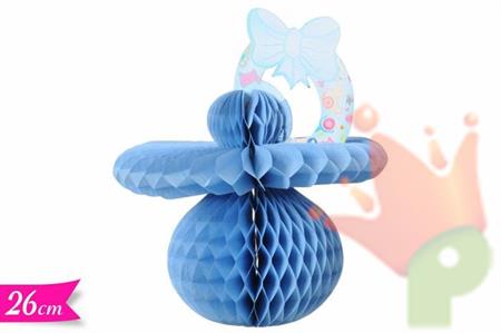 DECORAZIONE CIUCCETTO CELESTE 26CM