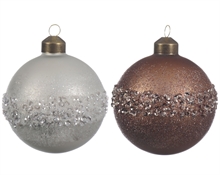 gl bauble spangle glitter 2cla assorted dia8x8.5cm