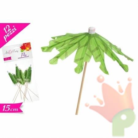 OMBRELLINI CON FOGLIA 15CM 12PZ
