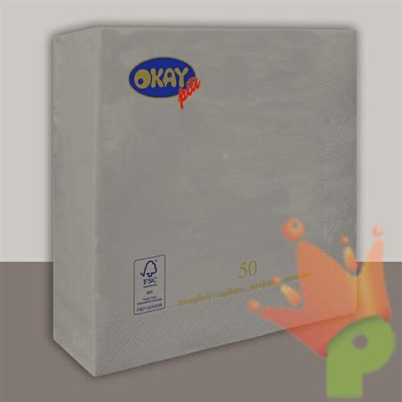 TOVAGLIOLI 33X33 2V GRIGIO SATIN 50PZ