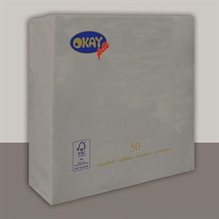 TOVAGLIOLI 33X33 2V GRIGIO SATIN 50PZ