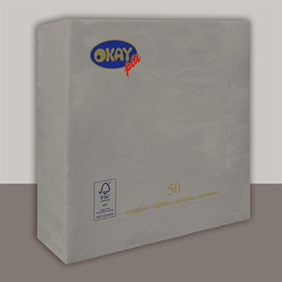 TOVAGLIOLI 33X33 2V GRIGIO SATIN 50PZ