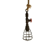 PORTA LAMPADA A SOSPENSIONE D.13X39CM NERO
