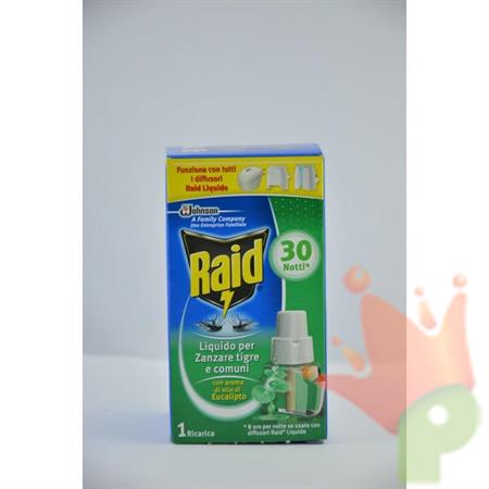 INSETTICIDA RAID LIQUIDO RICARICA 30NOTTI EUCALIPTO