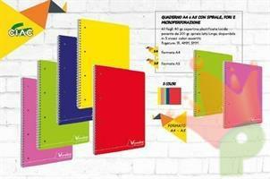 QUADERNO MAXI SPIRALATO VERNICE FRESCA CON FORI RIGO 1R
