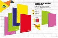 QUADERNO MAXI SPIRALATO VERNICE FRESCA CON FORI RIGO 1R