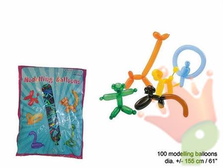 PALLONCINI 61INCH MODELLABILI ASSORTITI 100PZ