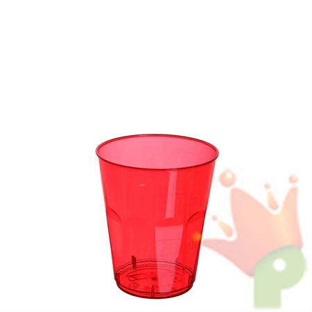BICCHIERE CHUPITO 50CC ROSSO TRASPARENTE 20PZ