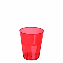 BICCHIERE CHUPITO 50CC ROSSO TRASPARENTE 20PZ