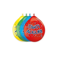 PALLONCINI 10INCH - 26CM TANTI AUGURI 25PZ