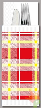 TOVAGLIETTA 30X40 SCOZZESE ROSSO 250PZ