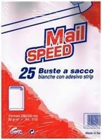 BUSTA A SACCO BIANCA 23X33 25PZ